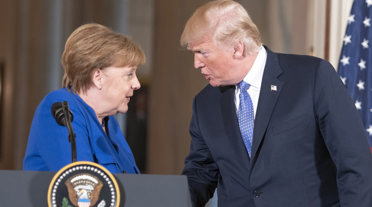 Angela Merkel és Donald Trump /Fotó: Northfoto