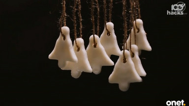 Świąteczne dzwoneczki z suchej porcelany