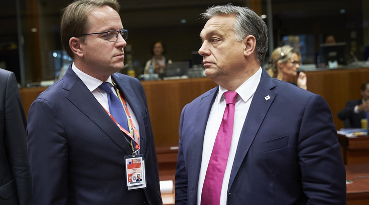 Várhelyi Olivér és Orbán Viktor / Fotó : MTI EPA Mario Salerno