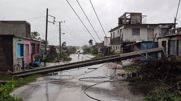 Kubában is hatalmas pusztítást végzett az Irma hurrikán / Fotó: MTI