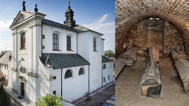 Mumie w kryptach pod kościołem w Węgrowie