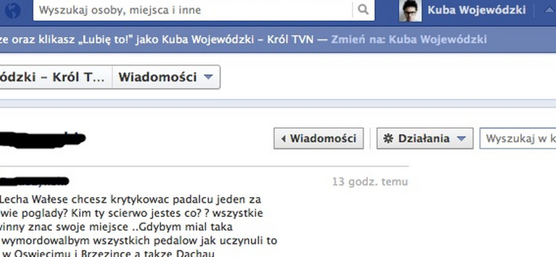 Wojewódzki zaatakowany na FB za krytykę Wałęsy
