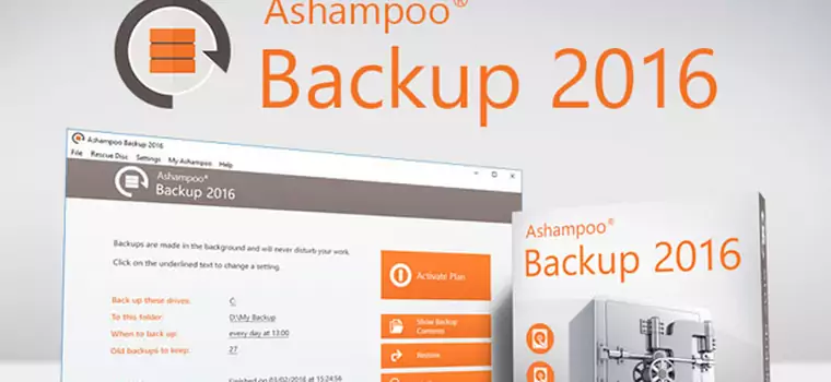 Ashampoo Backup 2016 - program do tworzenia kopii zapasowych dysków twardych za darmo!