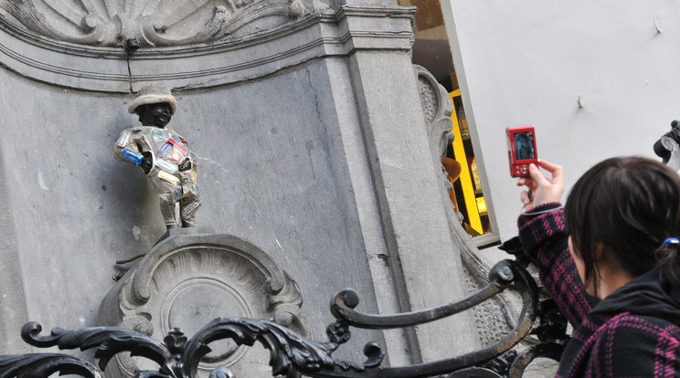 A brüsszeli Manneken Pis-szobor Brüsszel egyik legismertebb látványossága / Fotó: Northfoto
