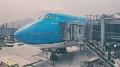 Test klasy biznes w samolocie KLM 747 w locie z Hongkongu do Amsterdamu