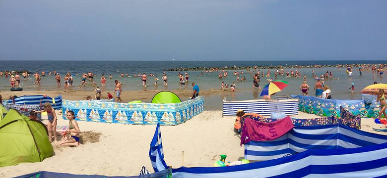 Turysta postanowił odgrodzić się na plaży w Ustroniu Morskim przy pomocy konarów i gałęzi. Interweniowały służby