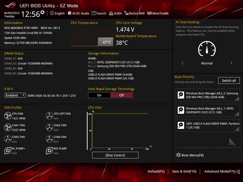 Asus – UEFI – EZ Mode – XMP