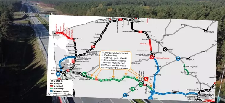 Bliżej budowy aż sześciu odcinków drogi S10. Na całą trasę przyjdzie nam jeszcze poczekać [MAPA]