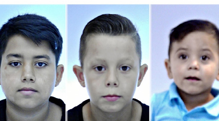 A három gyerek fényképe / Fotó: police.hu