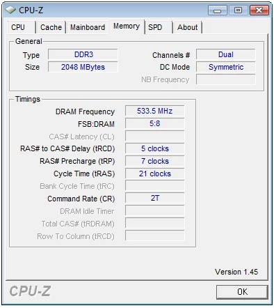 CPU-Z – Gigabyte EP45-DS4