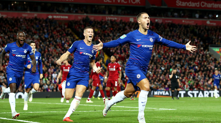 Eden Hazard (jobbra) szerezte a Chelsea győztes gólját /Fotó: Getty Images