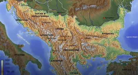 Mapa  Balkana