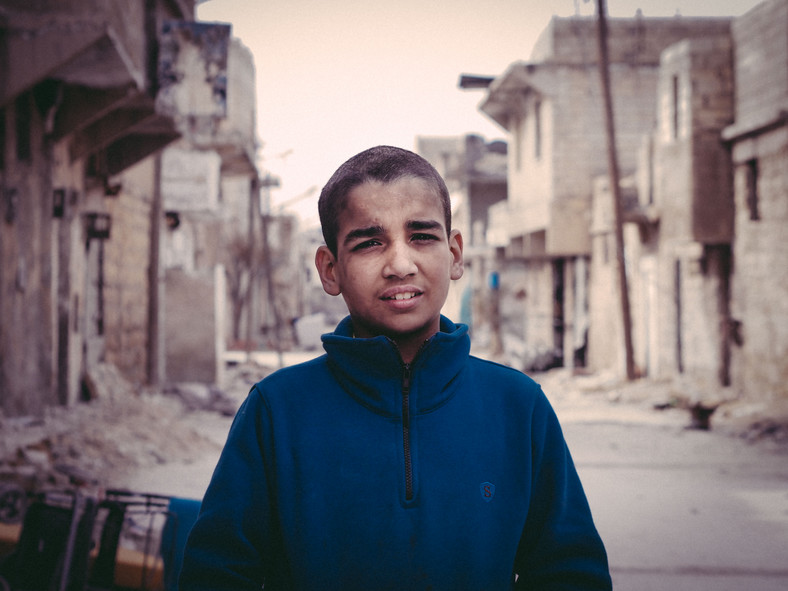 Muhammad spotkany ponownie na ulicy we wschodnim Aleppo w pobliżu swojego domu po ucieczce z sierocińca