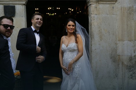 Bojan i Aleksandra na svom venčanju