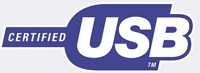 USB 1.1 - Typowy symbol USB informuje, że chodzi o oficjalnie sprawdzone urządzenie USB. Oznaczony nim sprzęt obsługuje tylko wolniejszy standard 1.1