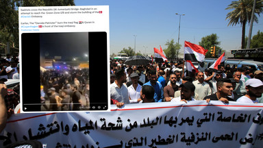 Ogromne protesty w Bagdadzie. Demonstrujący zaatakowali Zieloną Strefę [NAGRANIE]