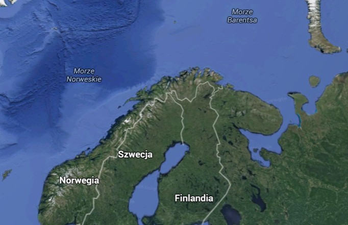 Morze Barentsa, źródło: Google Maps