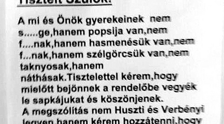 Megneveli a szülőket a gyermekorvos