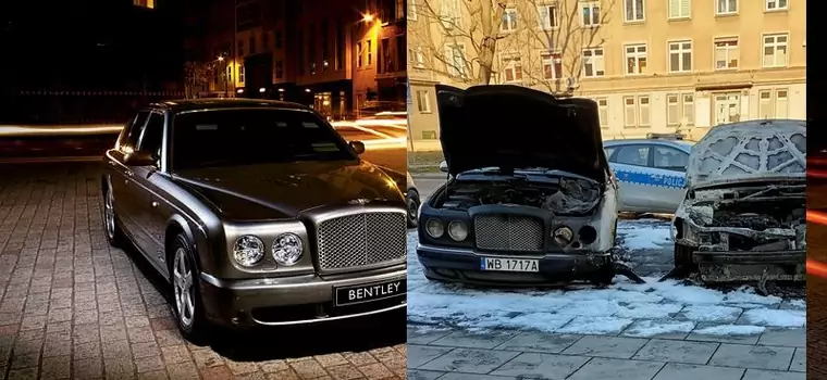 W Krakowie spłonęły dwa auta. W tym luksusowy Bentley Arnage