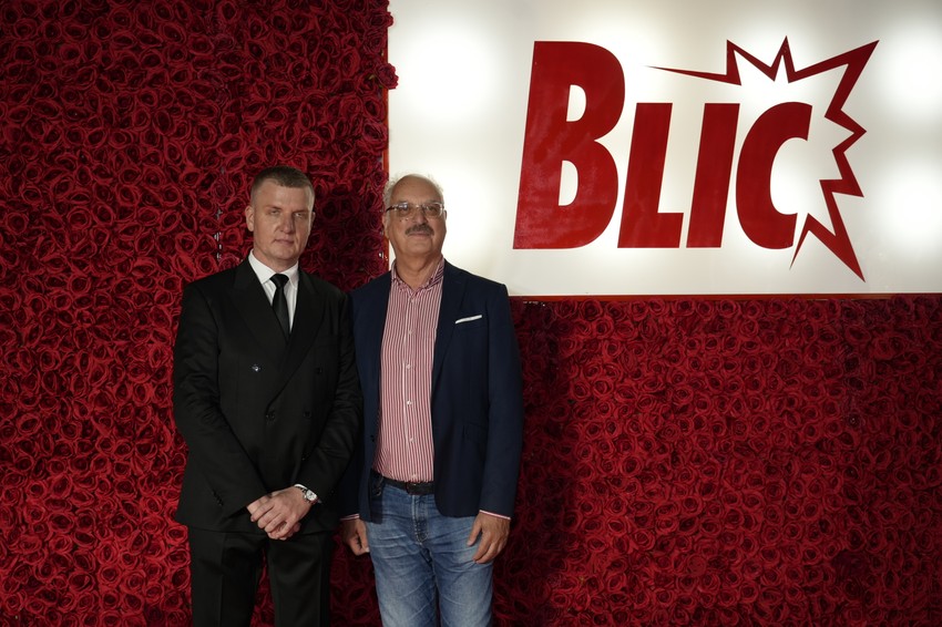 Ivan Vlatković, zamenik generalnog direktora i direktor marketinga RTV Pink sa Sretenom Radovićem, direktorom Blic TV