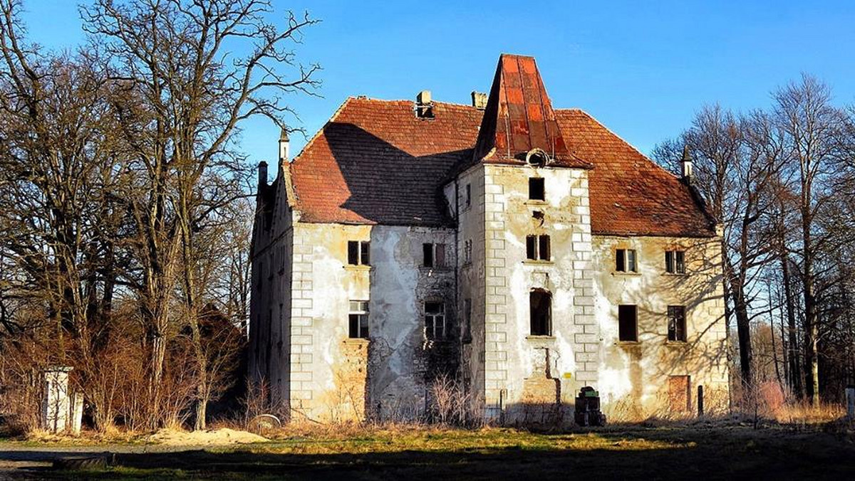 Żarki Średnie koło Zgorzelca - zrujnowany pałac i folwark