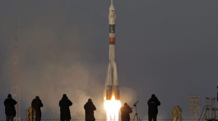 A Szojuz TMA-19M orosz űrhajót a kazahsztáni Bajkonur űrközpontból indult útnak/Fotó: MTI
