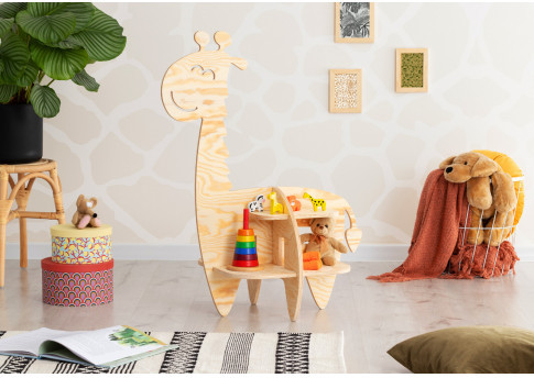 Szafy i szafki dla dzieci - Regał do pokoju dziecięcego w kształcie żyrafy Skay - grafika 1