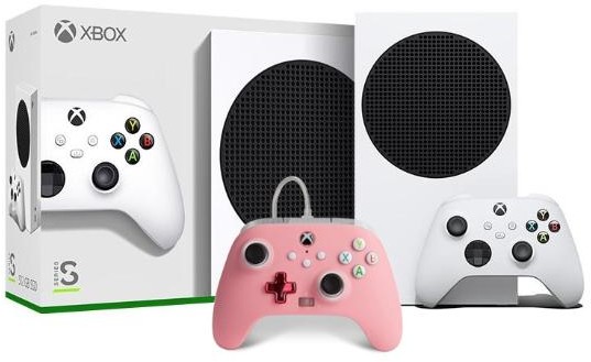 Konsole Xbox - Microsoft Xbox Series S 512GB Biały + pad PowerA Enhanced Pink - grafika 1