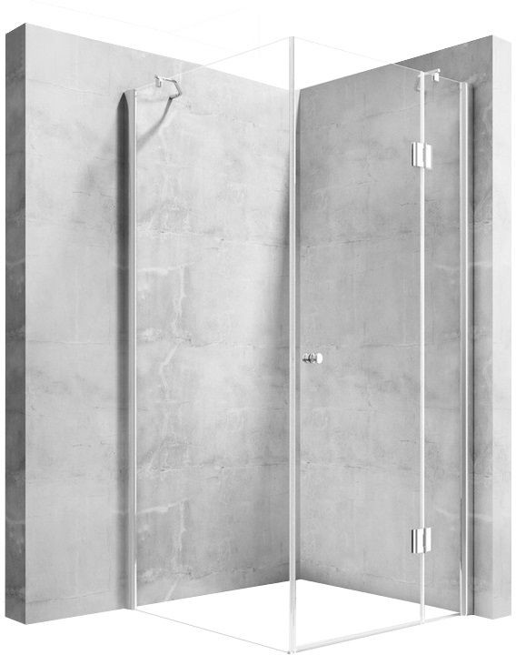 Ścianki i drzwi prysznicowe - Rea Kabina prysznicowa Megan - 80 x 100 cm - grafika 1