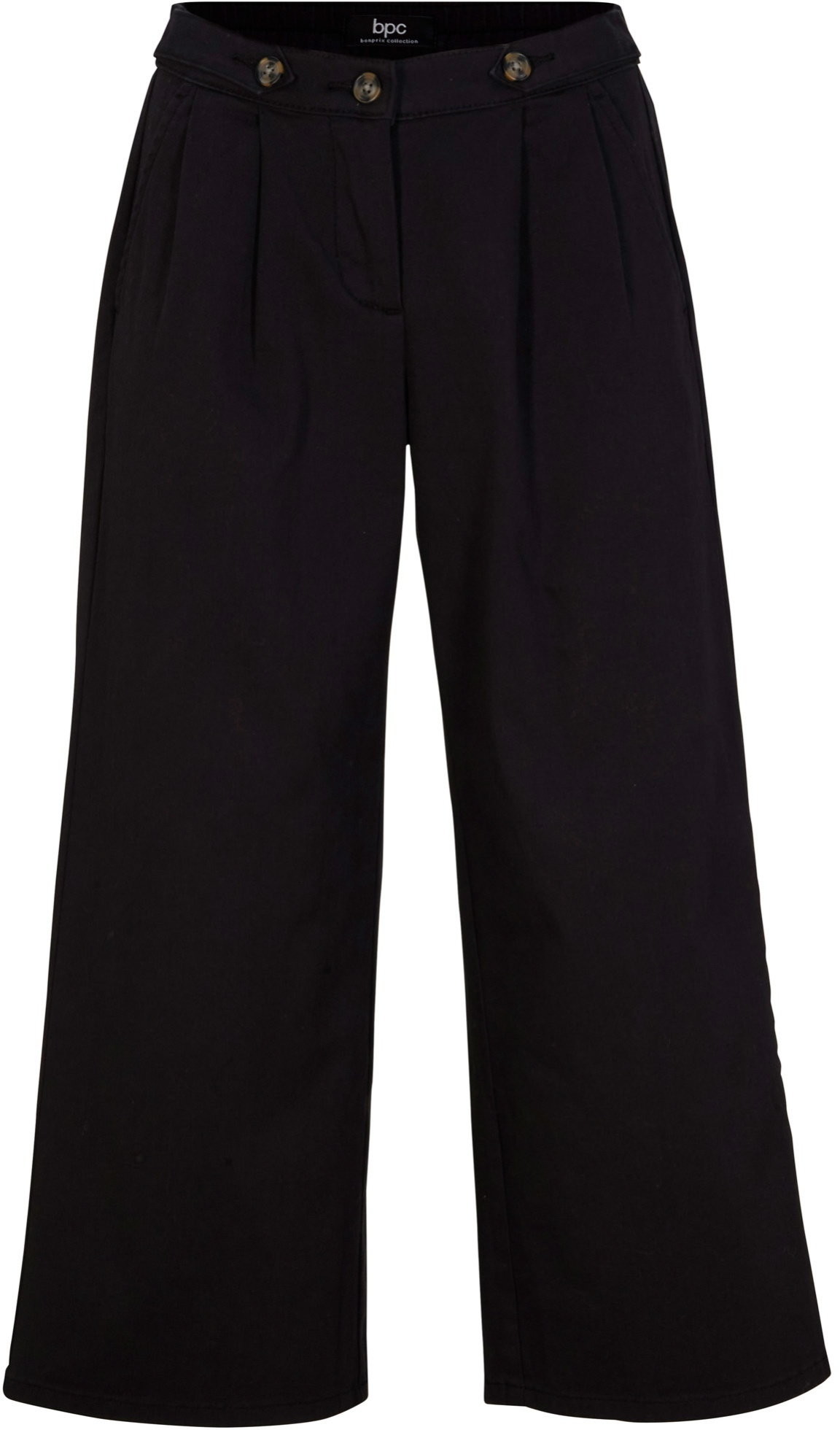 Spodnie damskie - Bonprix Spodnie culotte z elastyczną wstawką z tyłu w talii - Spodnie culotte z elastyczną wstawką z tyłu w talii - - grafika 1