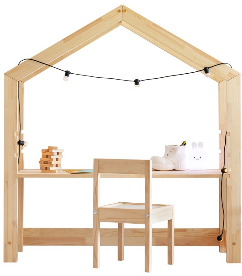 Biurka dla dzieci - SELSEY Jafari dziecięcy domek z drewna - grafika 1
