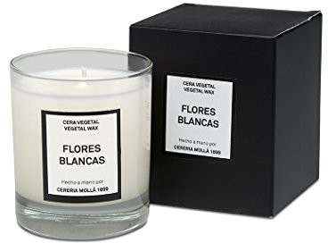 Świece - Cerería Mollá cerería mollá Santiago  świeca zapachowa w szkle wosk, roślinny, zapach białe kwiaty 5505 - grafika 1