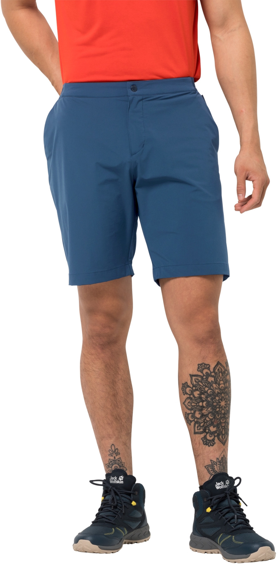 Spodnie sportowe męskie - Jack Wolfskin Krótkie spodenki męskie JWP SHORTS M indigo blue 1505971_1130 - grafika 1