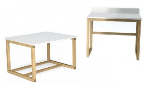 Biurka dla dzieci - Elior 2 w 1 skandynawskie biurko i stolik Inelo X10 BIURKO/DES6FLIP - grafika 1