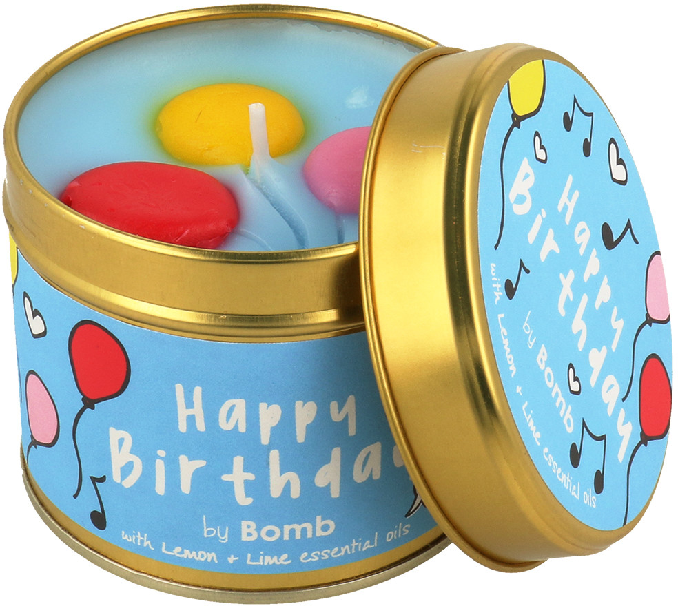 Świece - Bomb Cosmetics Ręcznie Wytwarzana Świeca Zapachowa W Puszce Happy Birthday - grafika 1
