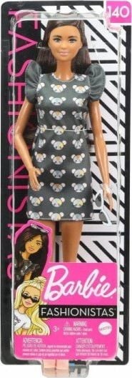 Lalki dla dziewczynek - Mattel Lalka Barbie Fashionistas Modne przyjaciółki Sukienka w myszki GXP-788372 - grafika 1