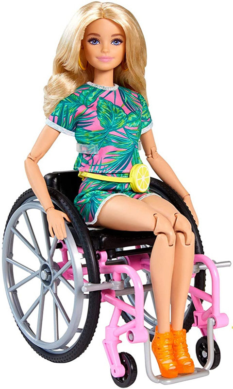 Lalki dla dziewczynek - Mattel Barbie Fashionistas Lalka Na Wozku Astra Grb93 Wb2 - grafika 1