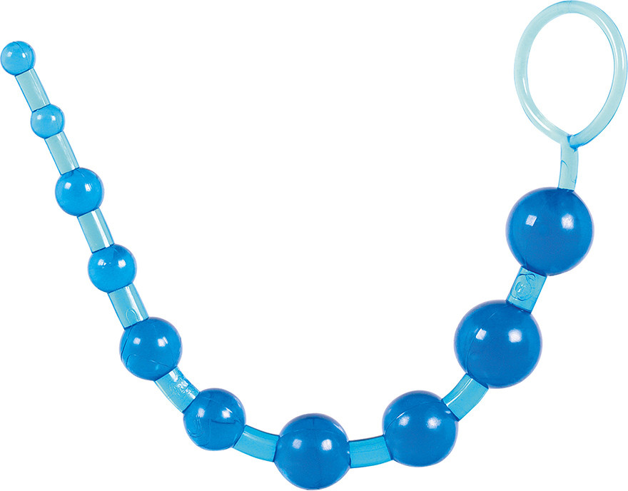 Kulki analne - ToyJoy Thai Toy Beads Blue - Koraliki analne, niebieskie - grafika 1