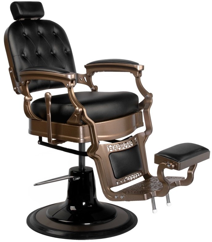 Fotele fryzjerskie - GABBIANO ACTIVESHOP Fotel Barberski Old Ernesto Czarny 10003_125379 - grafika 1