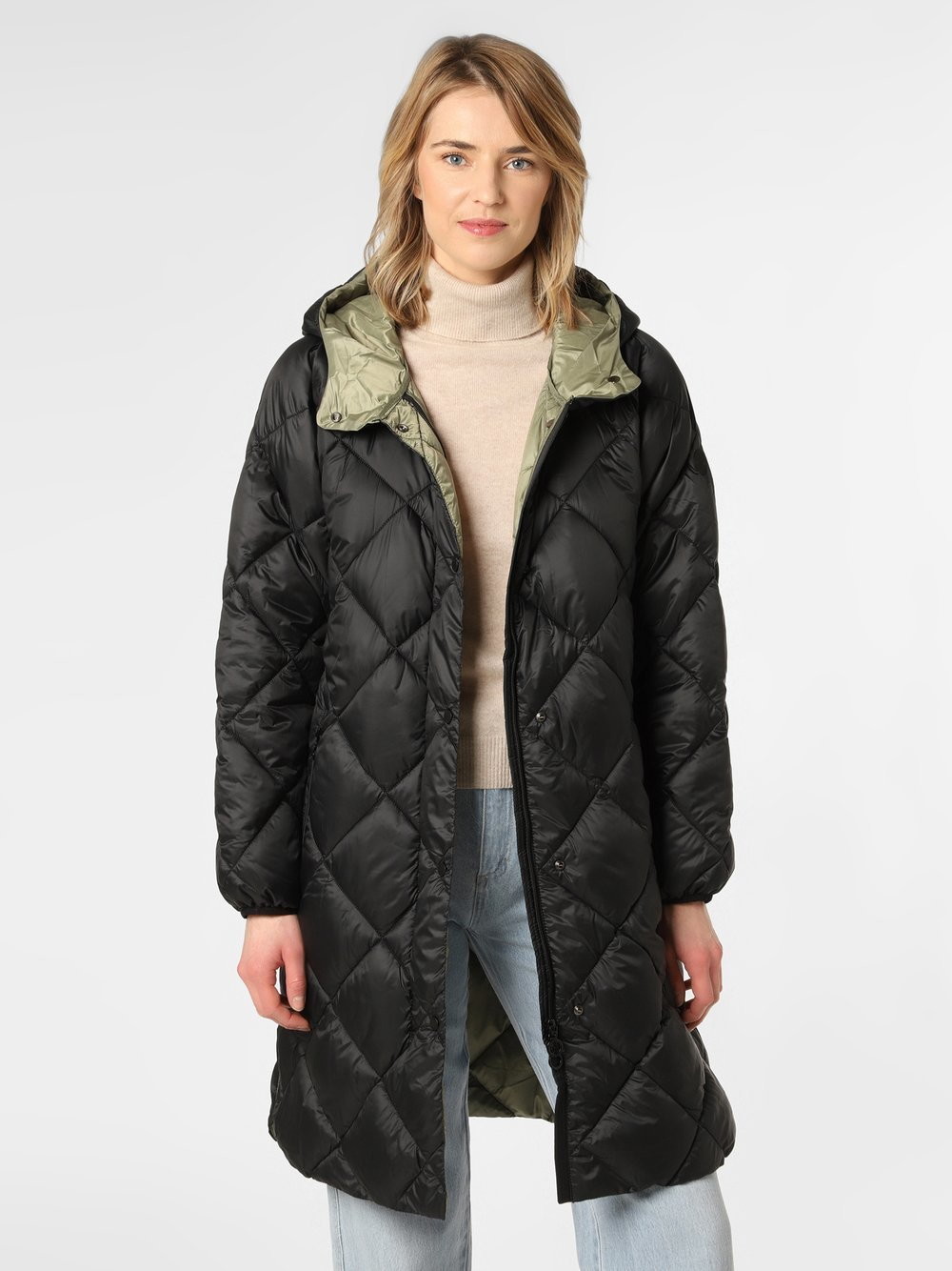 Płaszcze damskie - Esprit Casual Casual - Damski płaszcz pikowany, czarny S;M;L;XL;XXL;XXL - grafika 1
