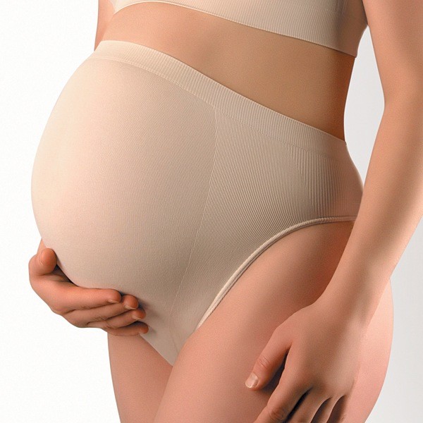 Bielizna ciążowa - Hanna Style Bezszwowe antybakteryjne figi ciążowe - grafika 1