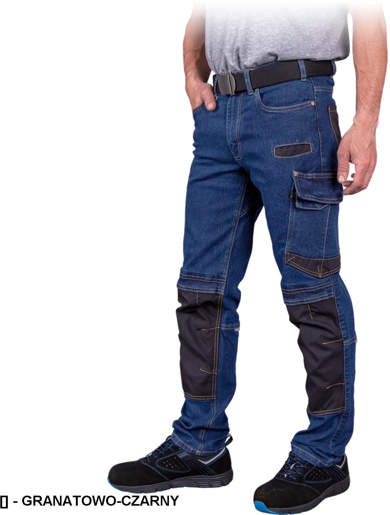 Odzież robocza - Reis JEANS303-T - spodnie ochronne do pasa, 7 kieszeni, odblaski - 2 kolory - rozmiary 46-60. JEANS303-T - grafika 1