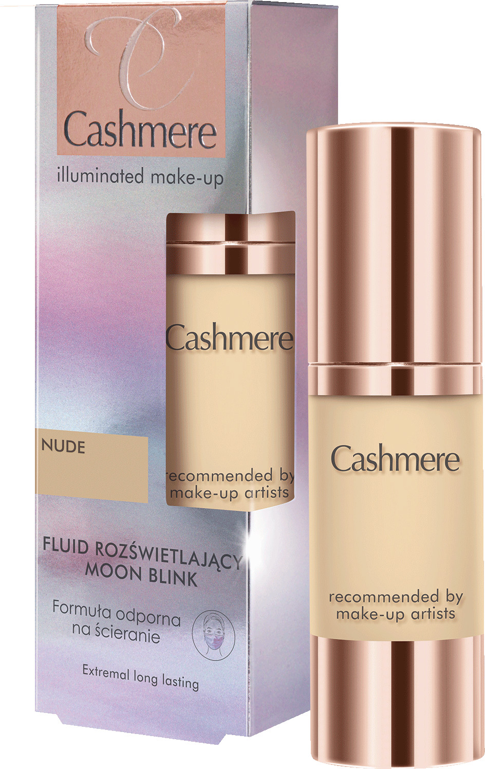 Podkłady do twarzy - Cashmere Cashmere Illuminated Make-Up Fluid Rozświetlający Nude 020201261 - grafika 1