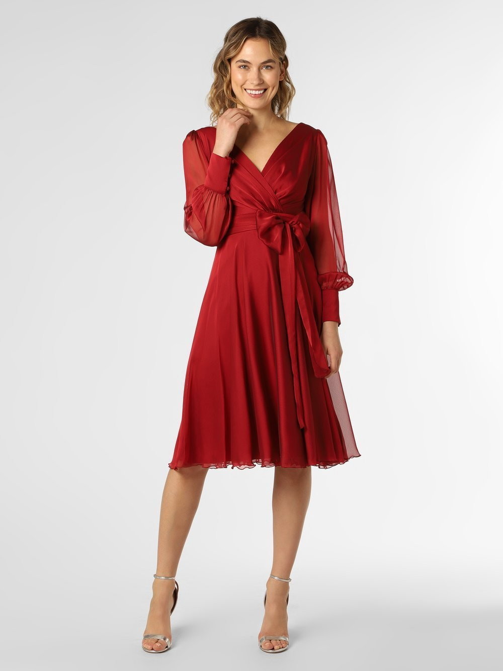 Sukienki - Apriori Apriori - Damska sukienka wieczorowa, czerwony - grafika 1