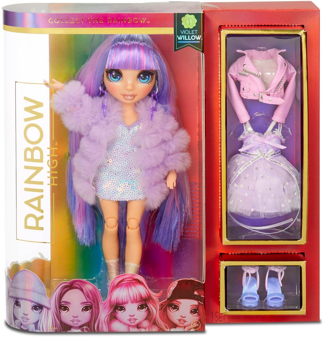 Lalki dla dziewczynek - Rainbow High Rainbow High Violet Willow Lalka modowa 569602 0000042093 - grafika 1
