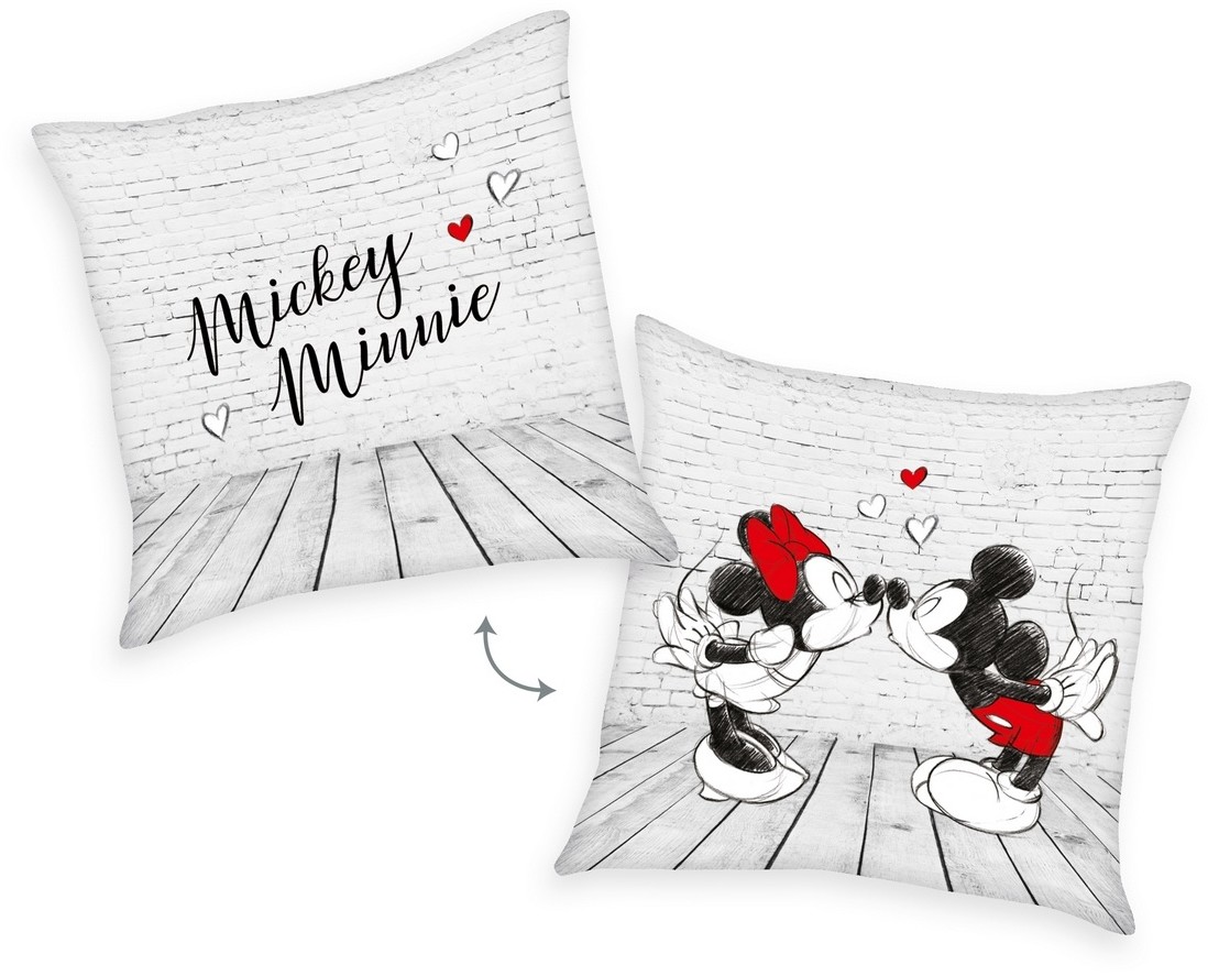 Kołdry i poduszki dla dzieci - Poduszka Mickey Minnie, 40 x 40 cm - grafika 1