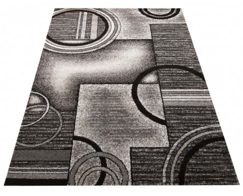 Dywany - Szary nowoczesny dywan we wzory Sengalo 7X - grafika 1