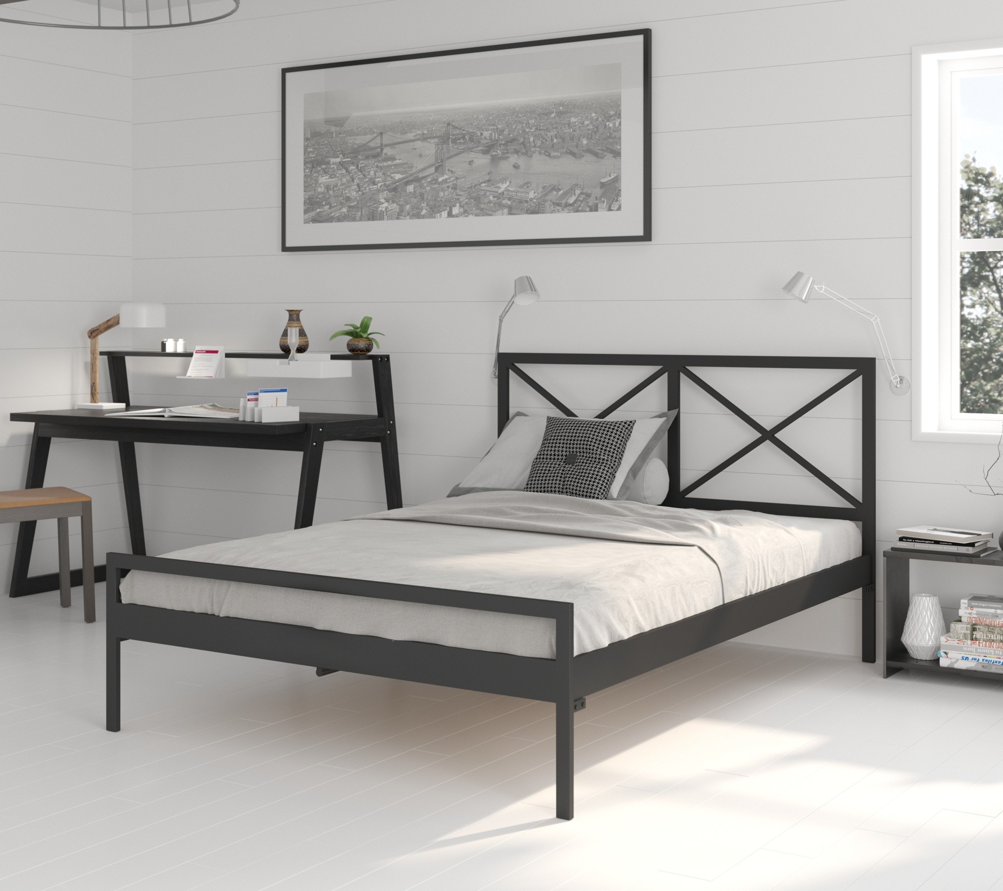 Łóżka - Lak System Łóżko metalowe Premium - wzór 38-D 38d - grafika 1