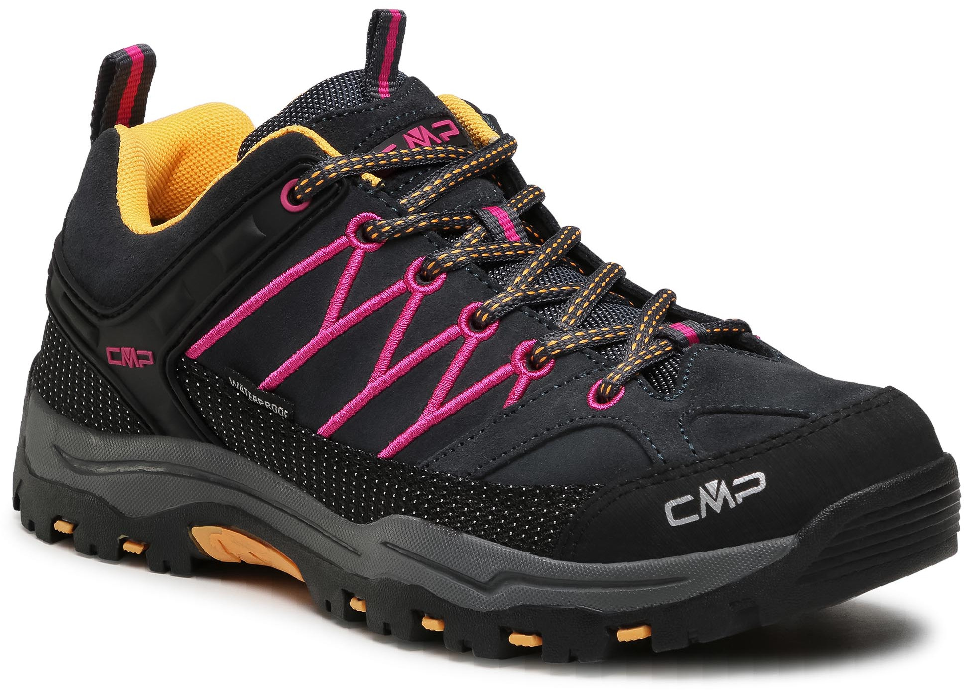 Buty trekkingowe dziecięce - CMP Trekkingi Kids Rigel Low Trekking Shoes Wp 3Q13244J Antracite/Bouganville 54UE - grafika 1