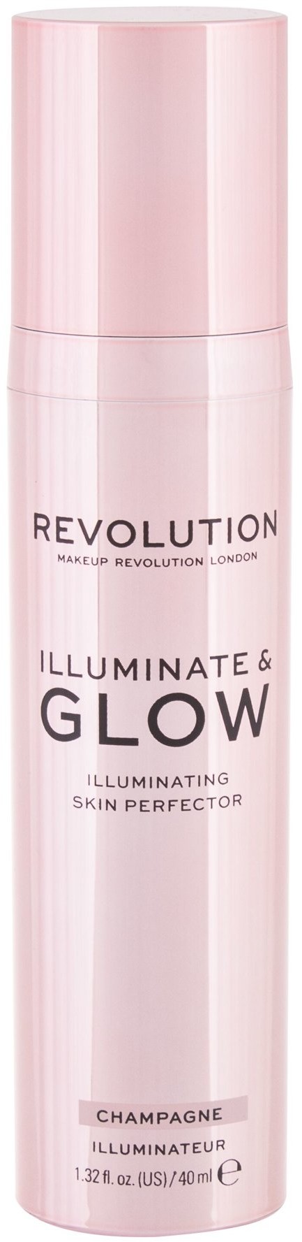 Rozświetlacze do twarzy i ciała - Makeup Revolution London Glow & Illuminate rozświetlacz 40 ml dla kobiet Champagne - grafika 1